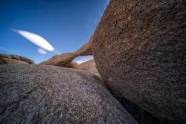 Lenticular Cloud over Lathe Arch Lathe Arch in the Alabama Hills
